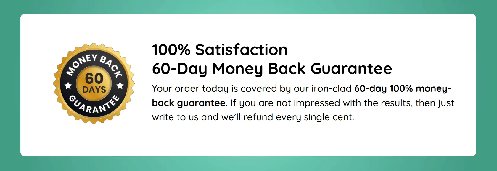 Pronail Complex 60 days money back guarantee